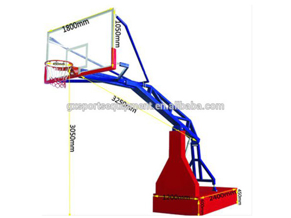 manual hydraulic basketball stand